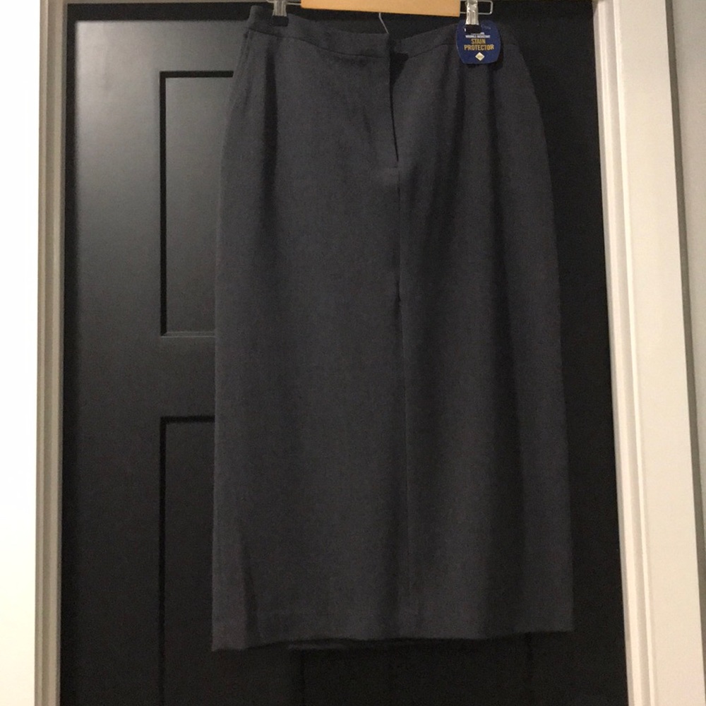 Charter Club Grey Ankle Length Tube skirt Petite